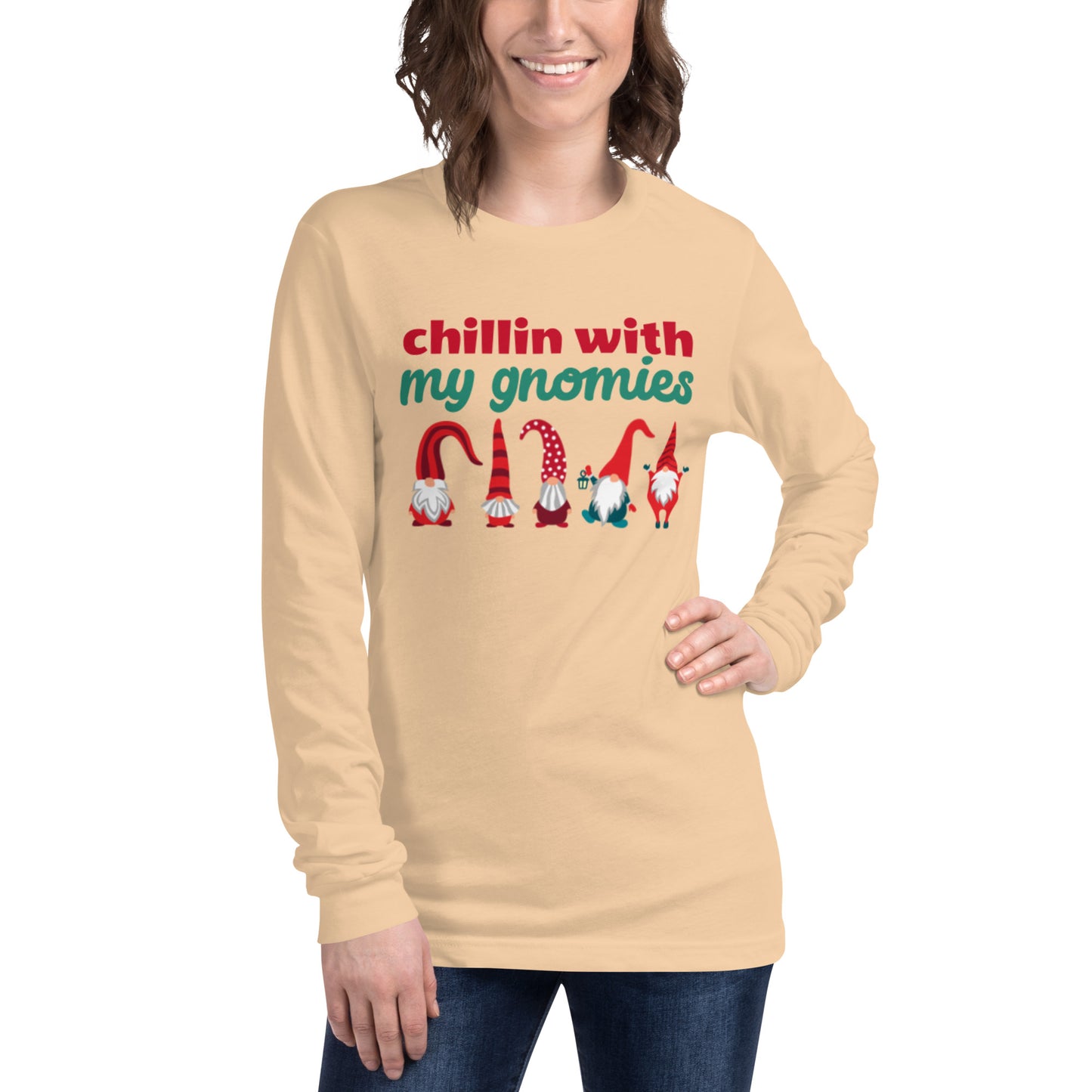 Chillin with my Gnomies - Unisex Long Sleeve Tee