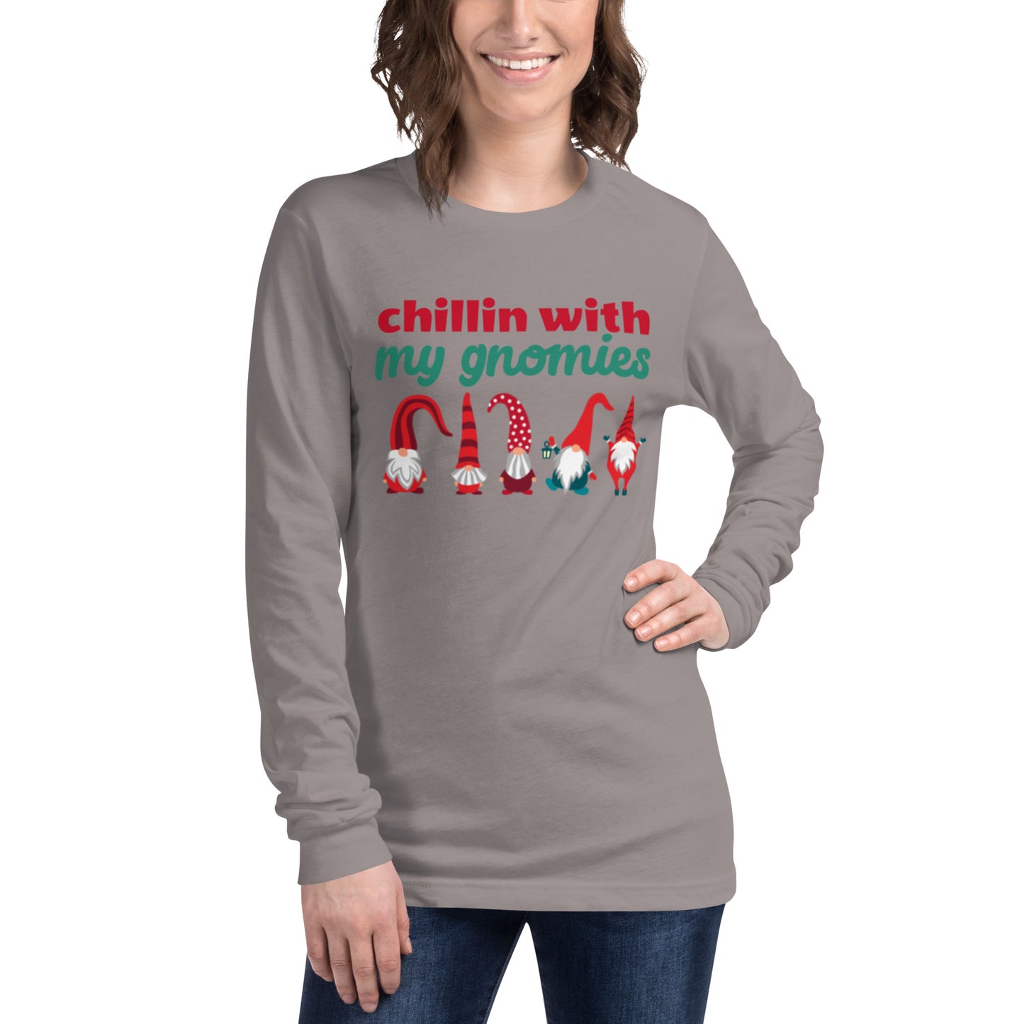 Chillin with my Gnomies - Unisex Long Sleeve Tee