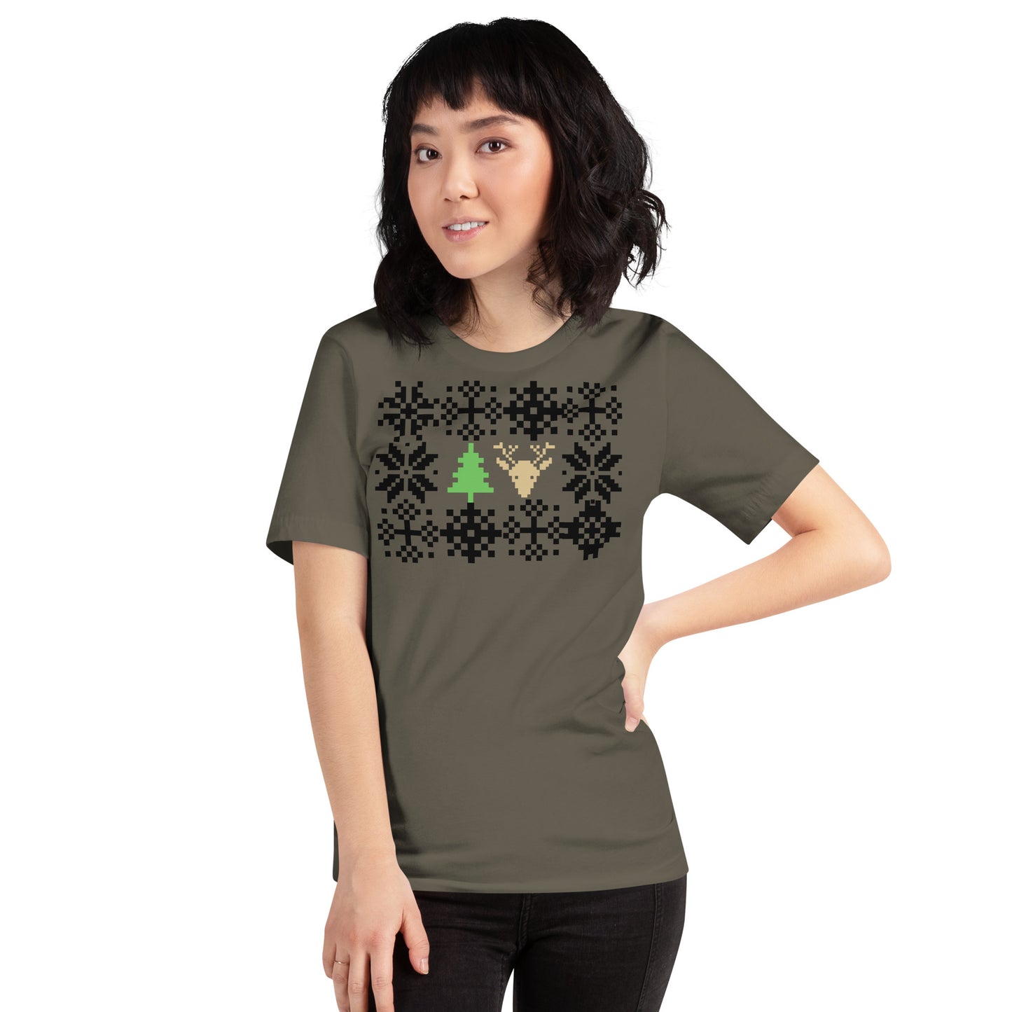 Retro Holiday Sweater Tee - Unisex t-shirt