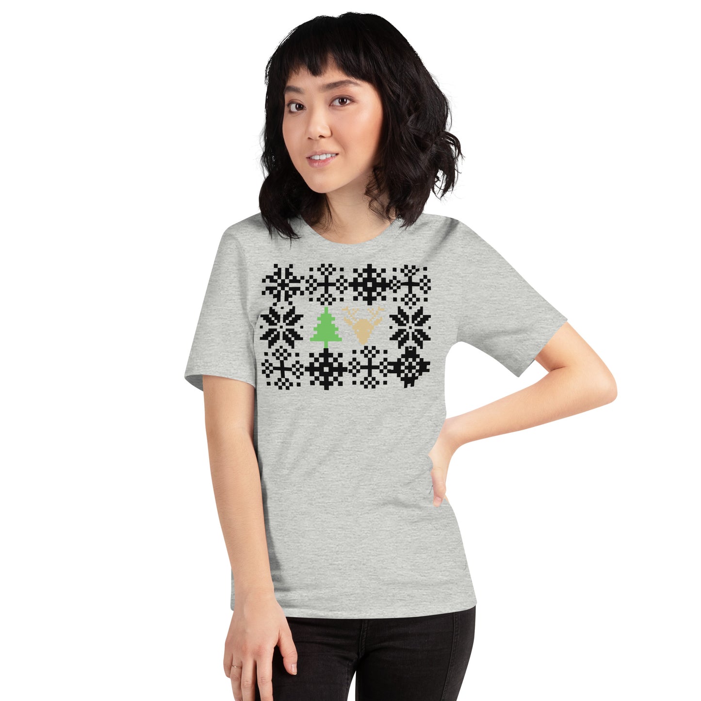 Retro Holiday Sweater Tee - Unisex t-shirt