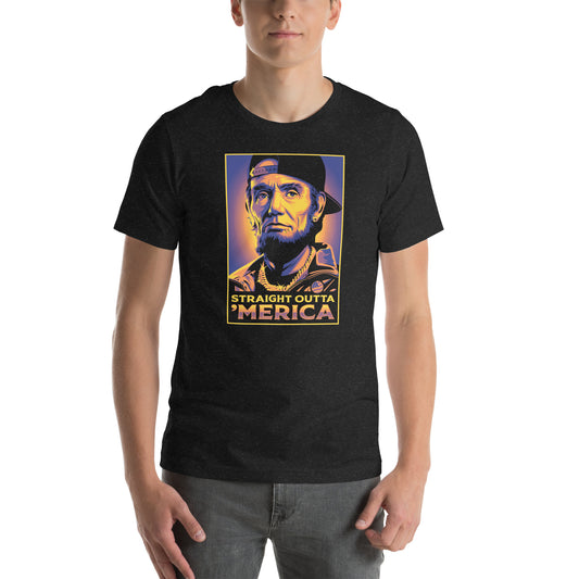 Straight Outta 'Merica - AI Abe Patriotic Tee