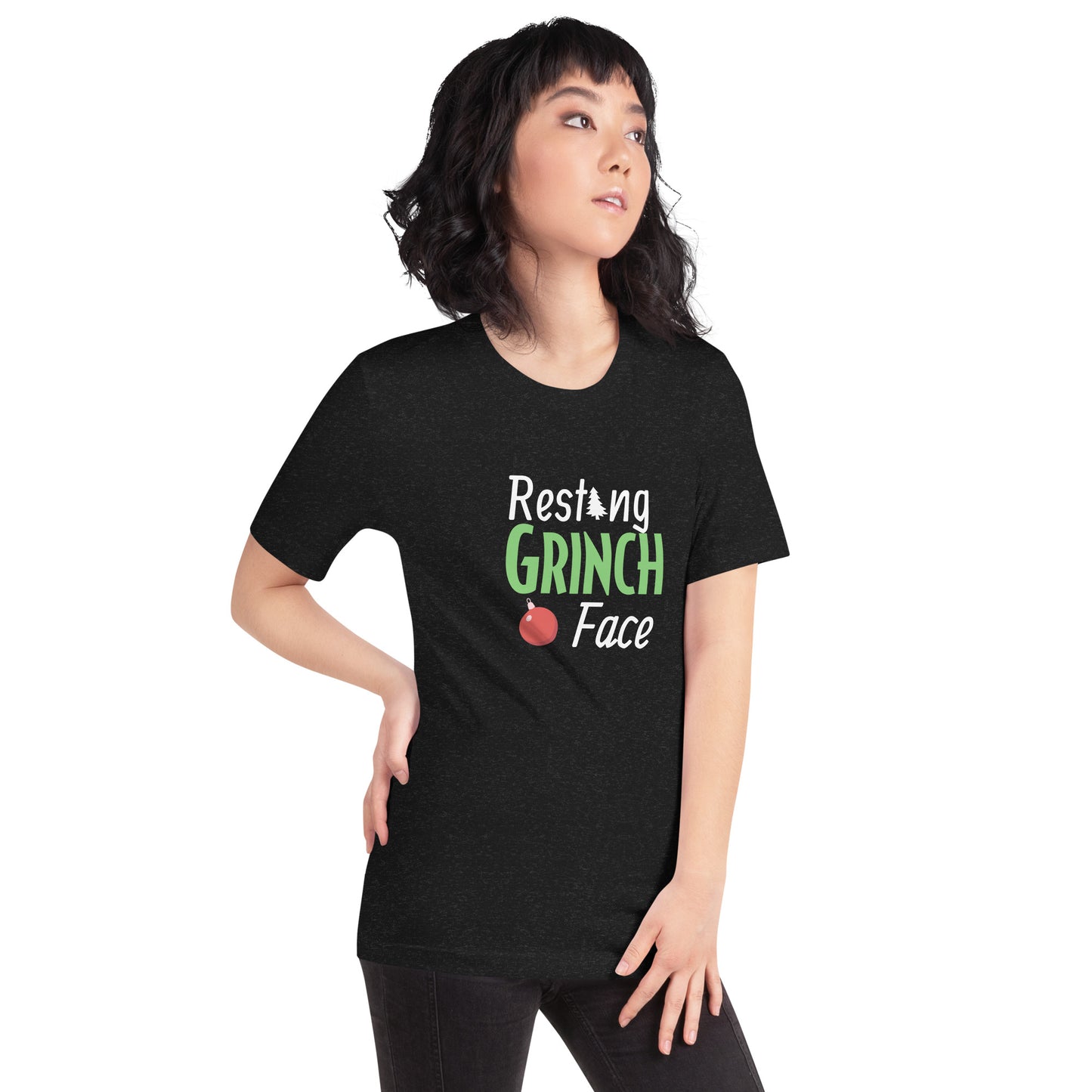 Resting Grinch Face Christmas Tee - Unisex t-shirt