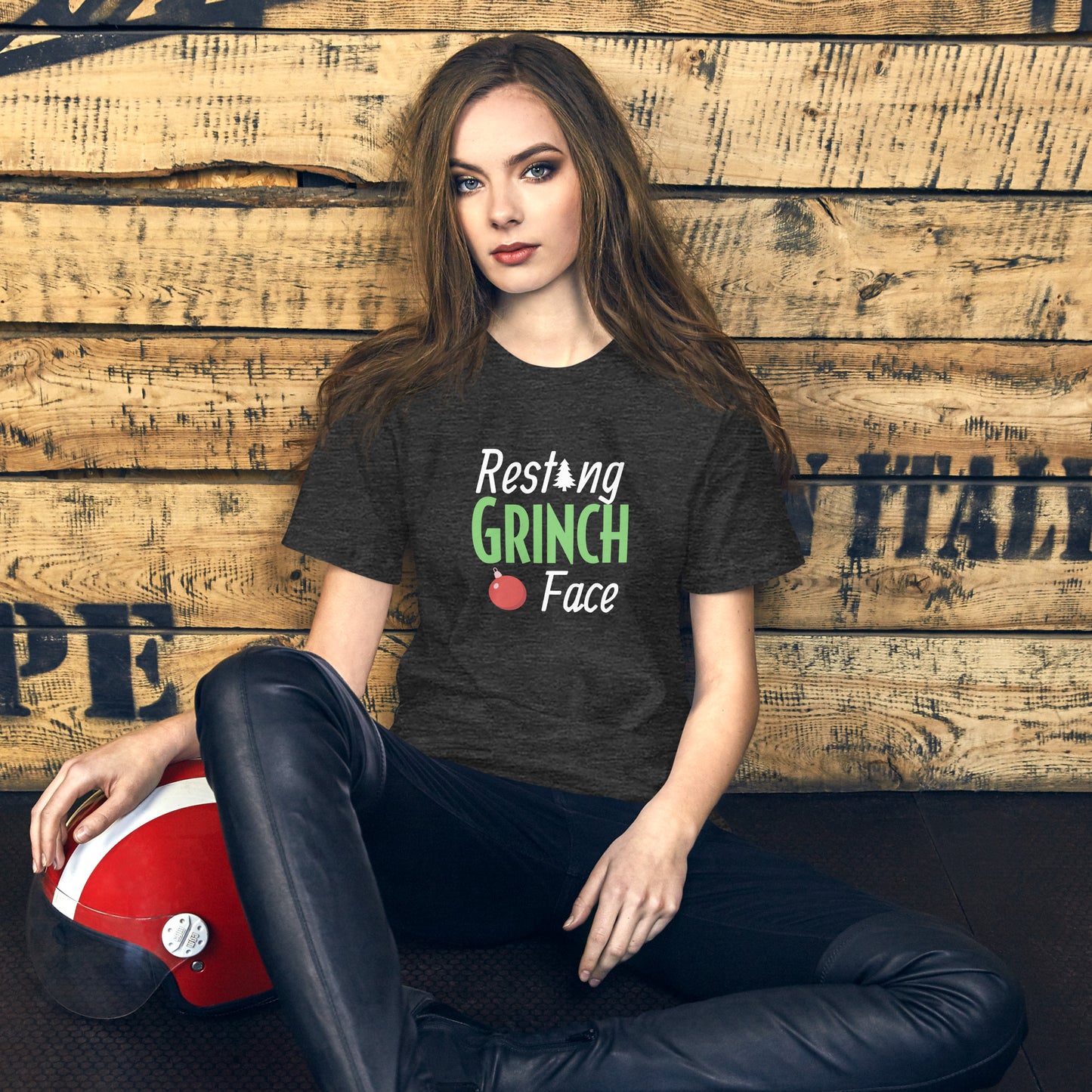 Resting Grinch Face Christmas Tee - Unisex t-shirt