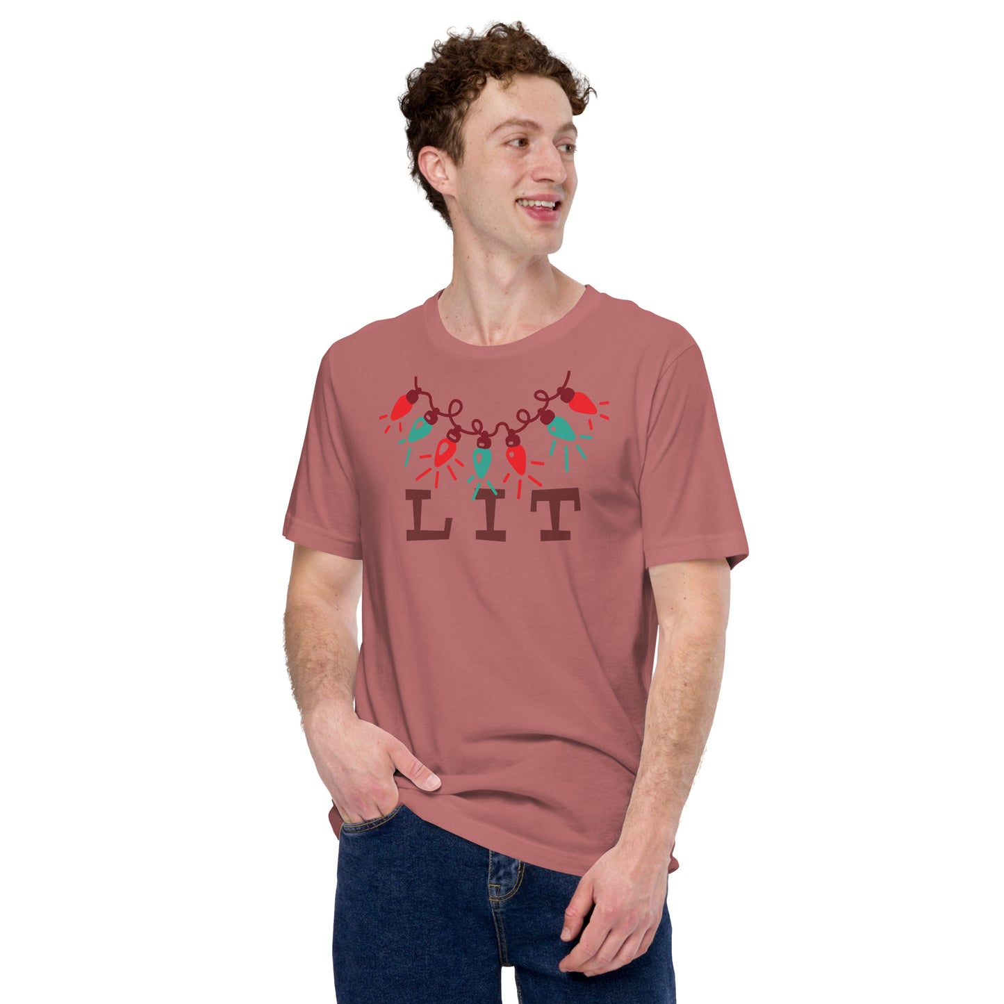 LIT Christmas Lights - Unisex t-shirt