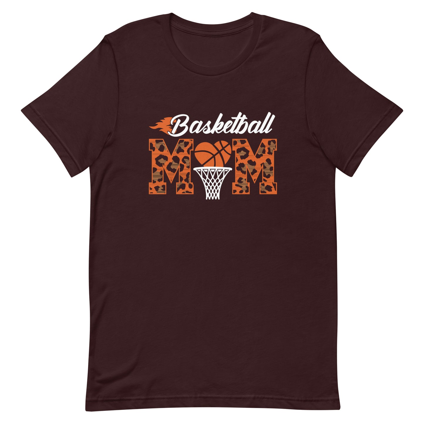 Basketball Mom With Cheetah Print - Woman's Tee