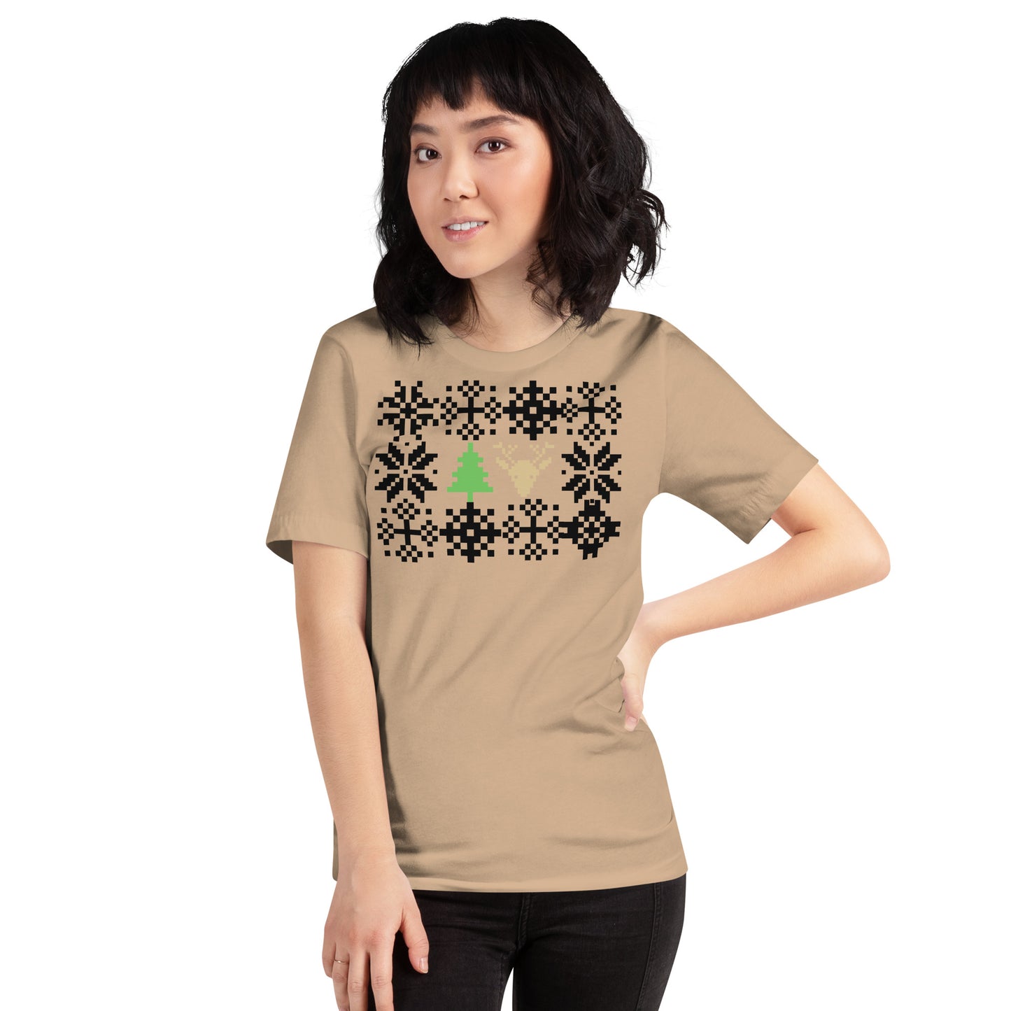 Retro Holiday Sweater Tee - Unisex t-shirt