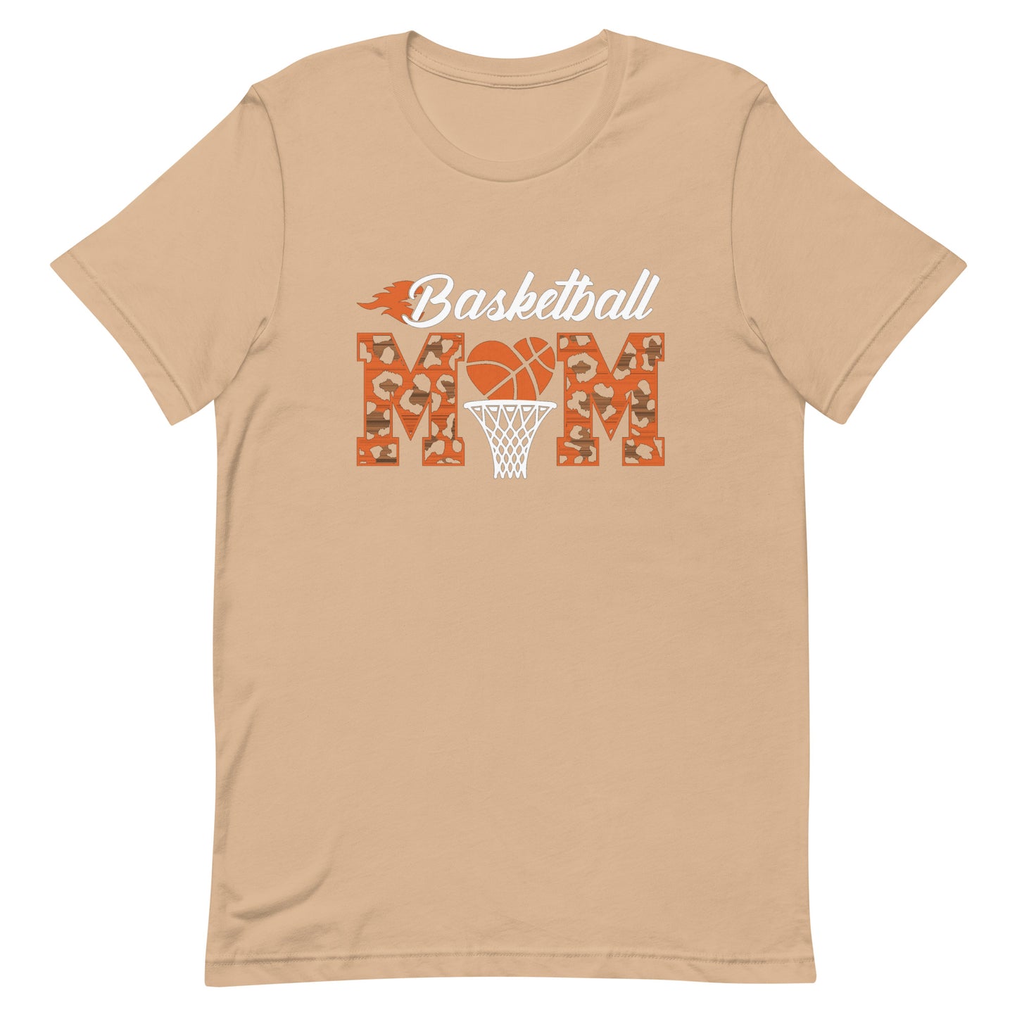 Basketball Mom With Cheetah Print - Woman's Tee