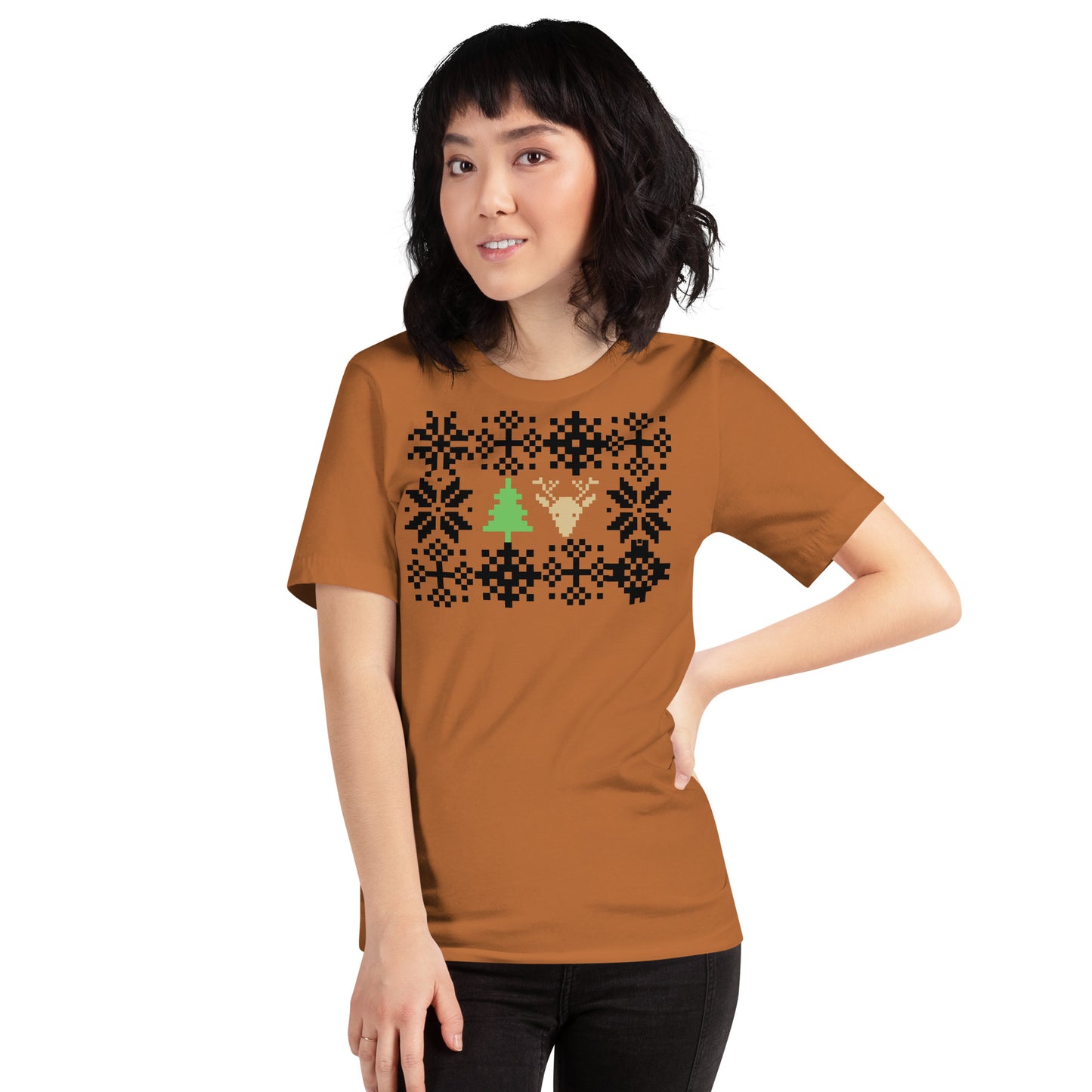 Retro Holiday Sweater Tee - Unisex t-shirt