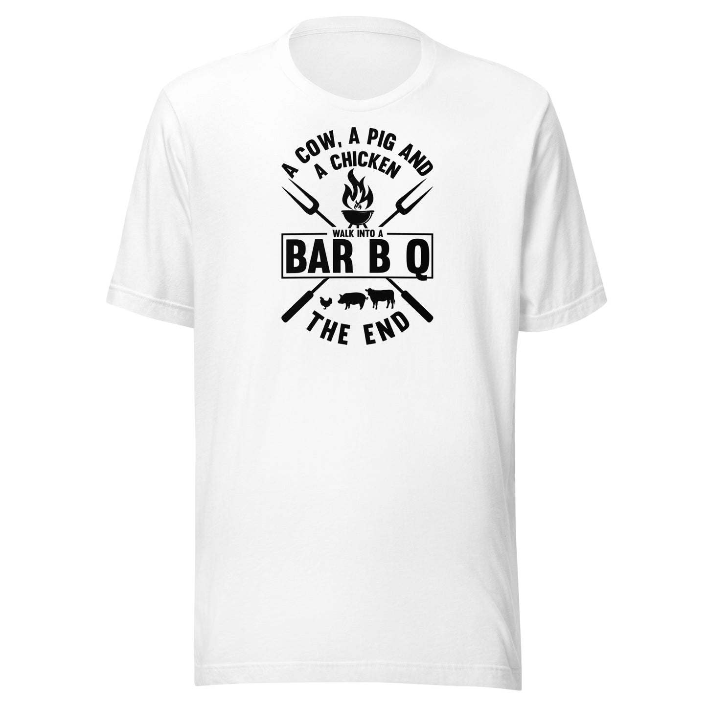 A Cow, A Pig & A Chicken Walk Into A BBQ - Grillin' Tee