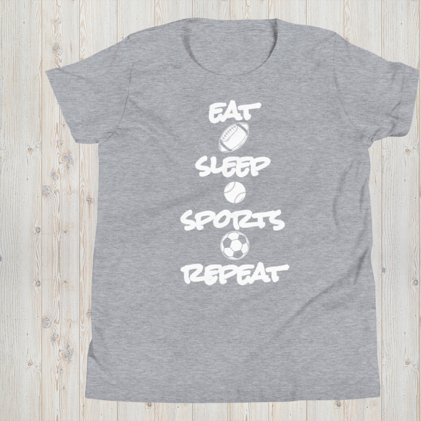 Eat Sleep Sports Repeat - Youth Short Sleeve T-Shirt