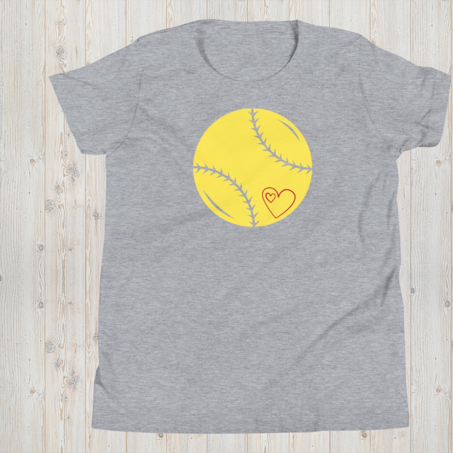 Love Softball - Girls Softball Tee - Girls Short Sleeve T-Shirt