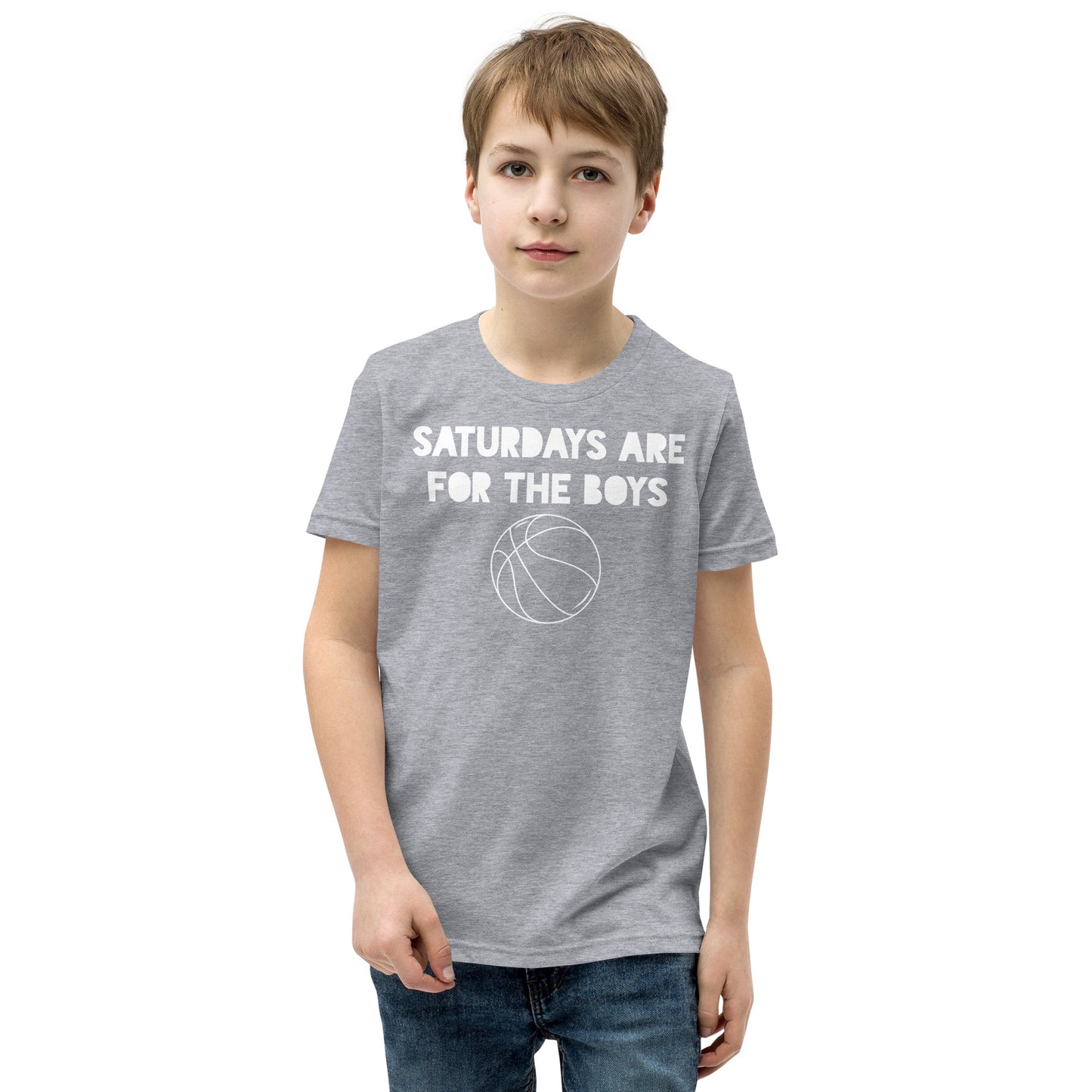 Saturdays Are For The Boys - Basketball Tee - Youth Short Sleeve T-Shirt