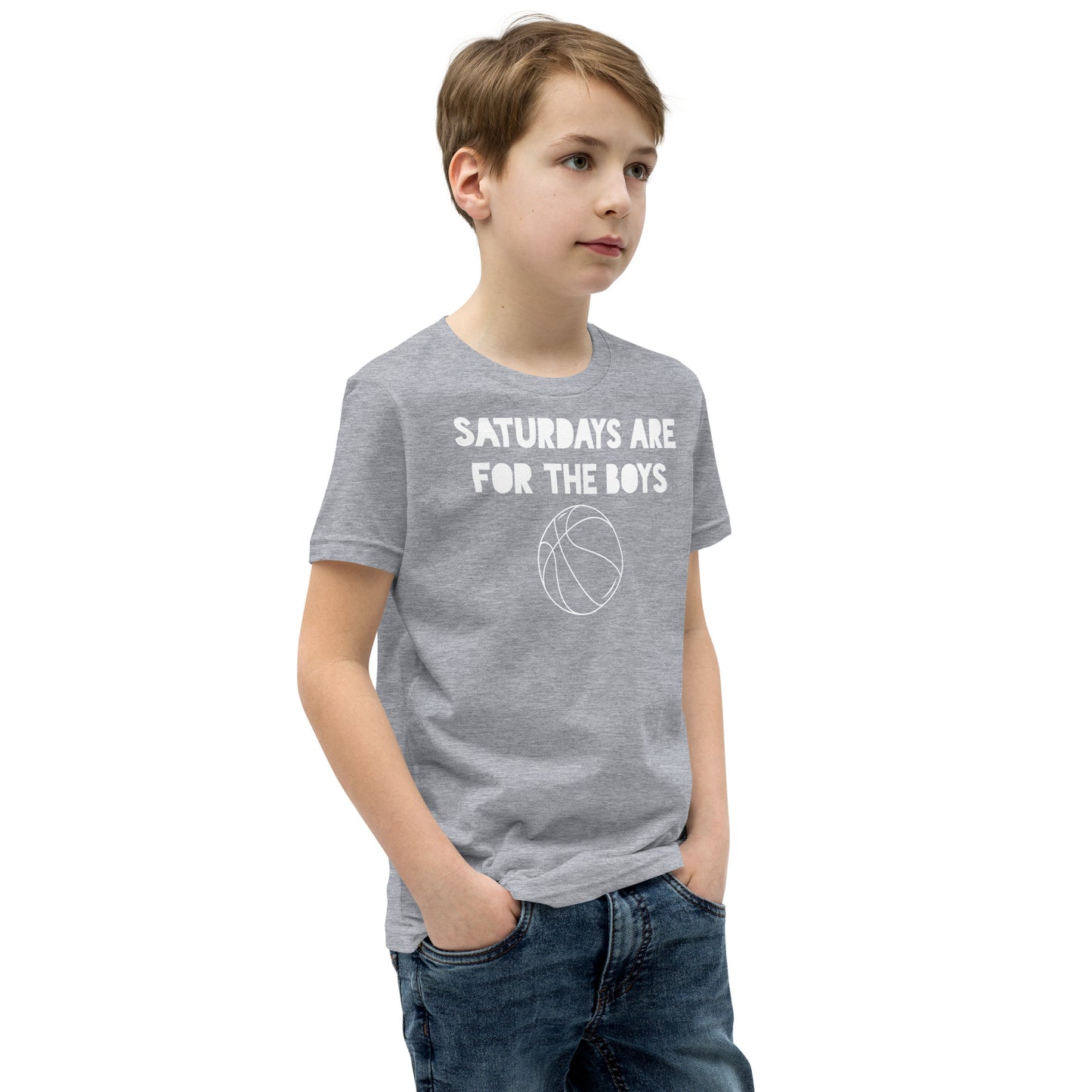 Saturdays Are For The Boys - Basketball Tee - Youth Short Sleeve T-Shirt