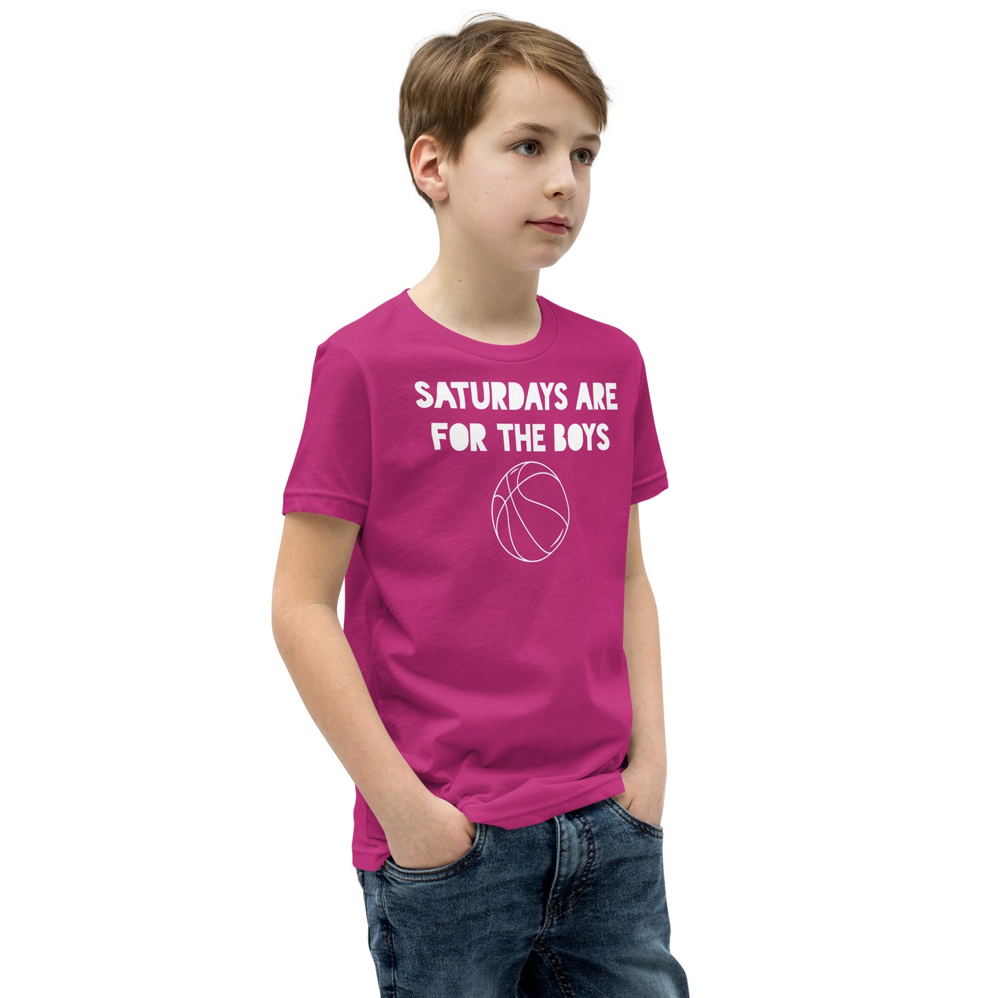 Saturdays Are For The Boys - Basketball Tee - Youth Short Sleeve T-Shirt