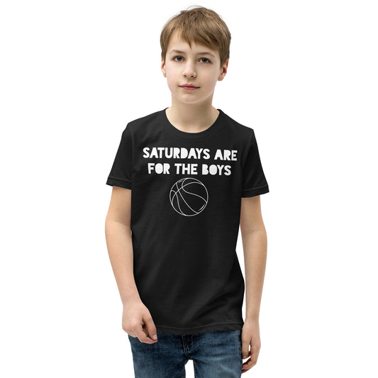 Saturdays Are For The Boys - Basketball Tee - Youth Short Sleeve T-Shirt