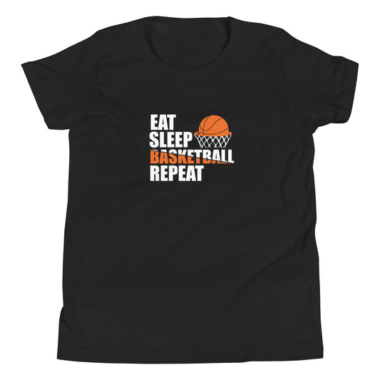 Eat Sleep Basketball Repeat - Youth Short Sleeve T-Shirt