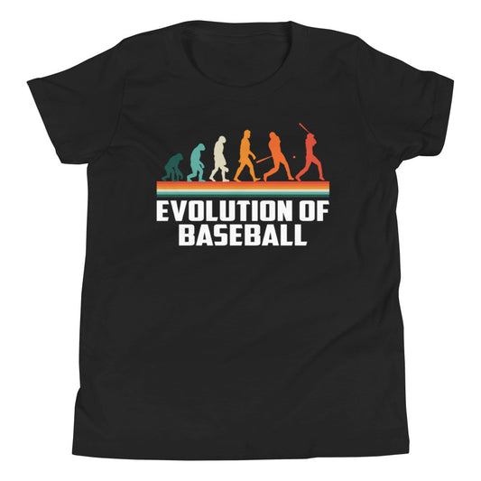 The Evolution Of Baseball - Youth Short Sleeve T-Shirt