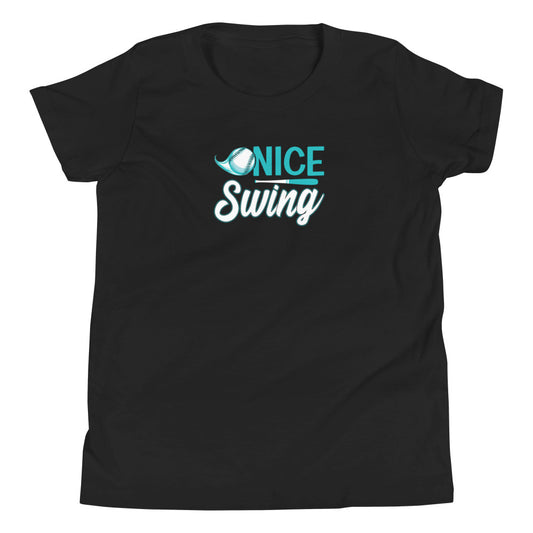 Nice Swing - Youth Short Sleeve Baseball T-Shirt