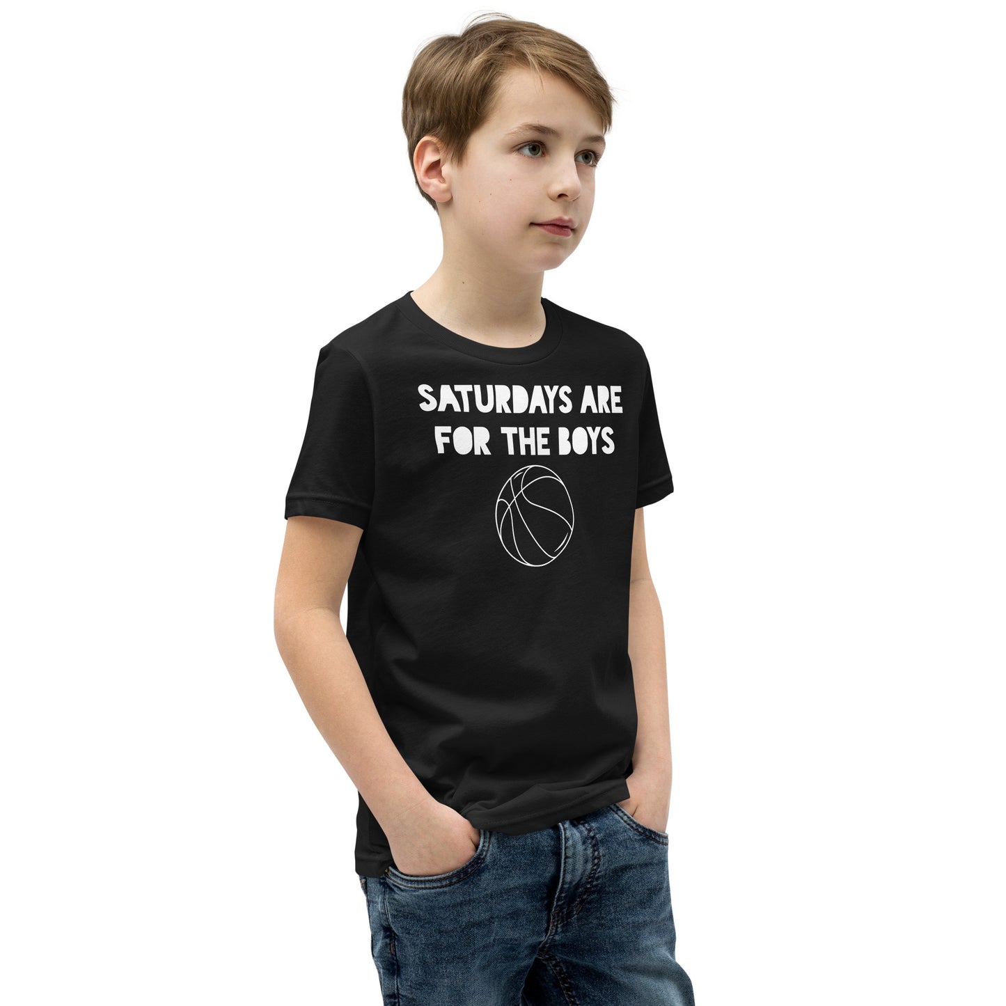 Saturdays Are For The Boys - Basketball Tee - Youth Short Sleeve T-Shirt