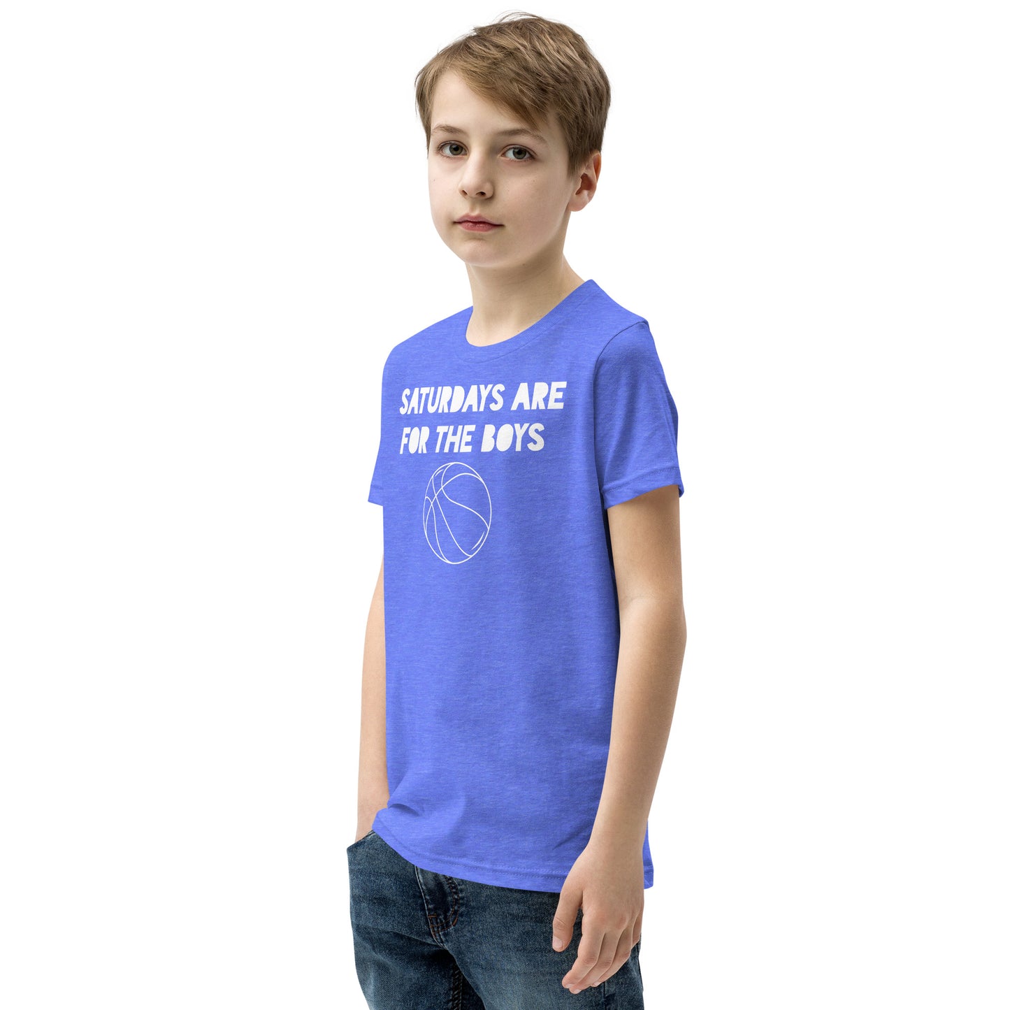 Saturdays Are For The Boys - Basketball Tee - Youth Short Sleeve T-Shirt