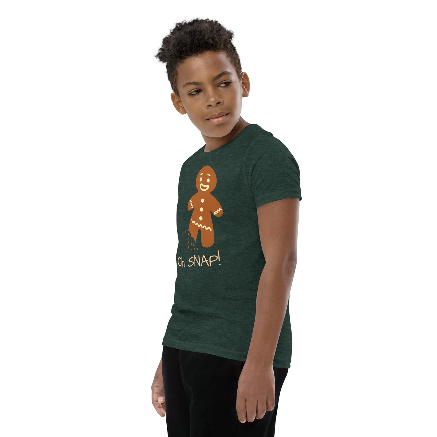 Oh Snap Gingerbread Man - Youth Short Sleeve T-Shirt