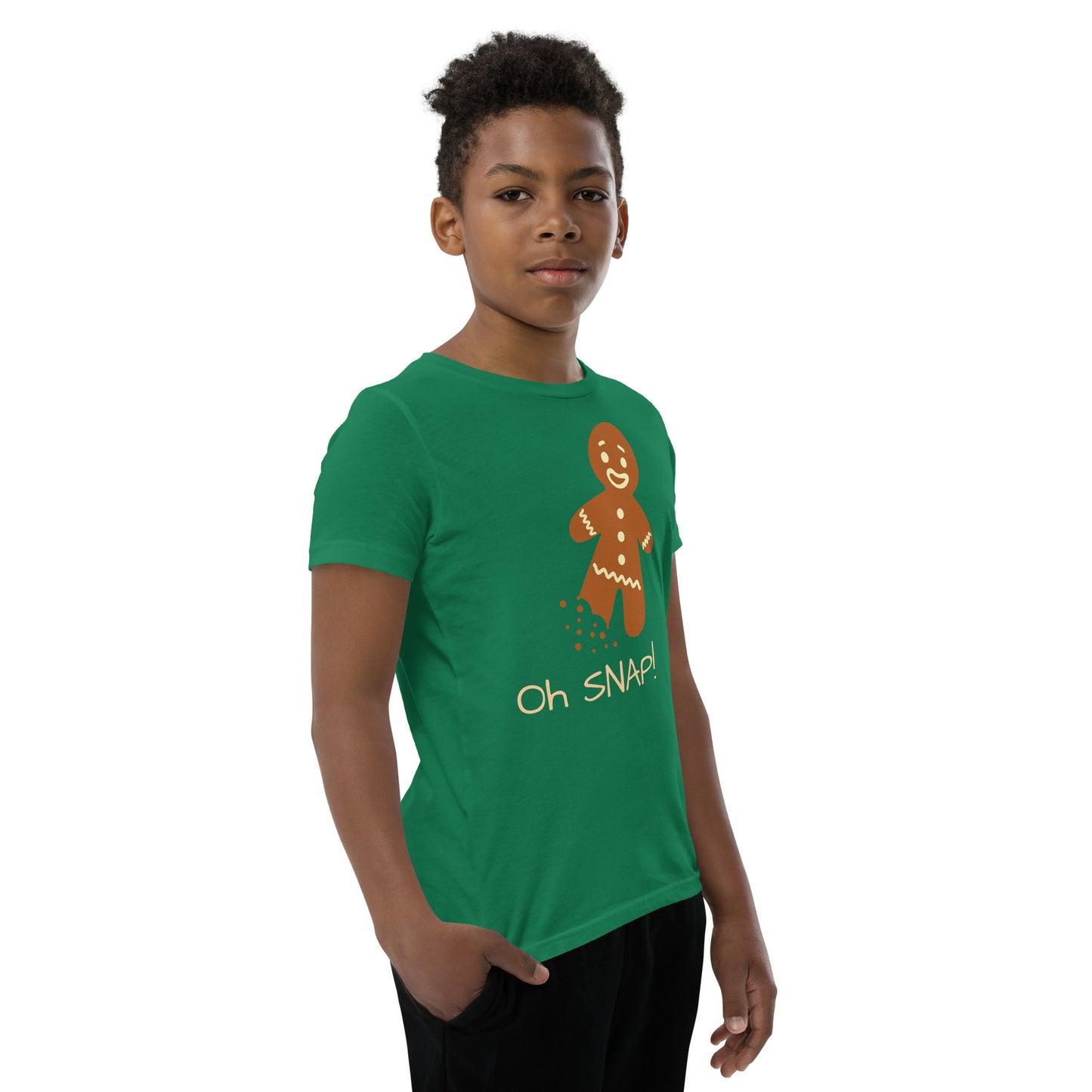 Oh Snap Gingerbread Man - Youth Short Sleeve T-Shirt