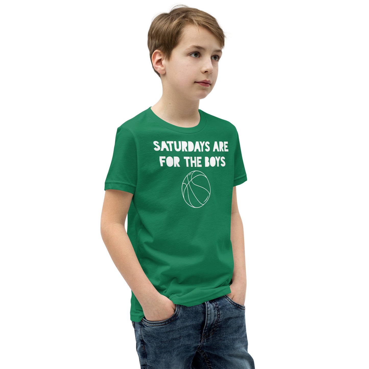 Saturdays Are For The Boys - Basketball Tee - Youth Short Sleeve T-Shirt