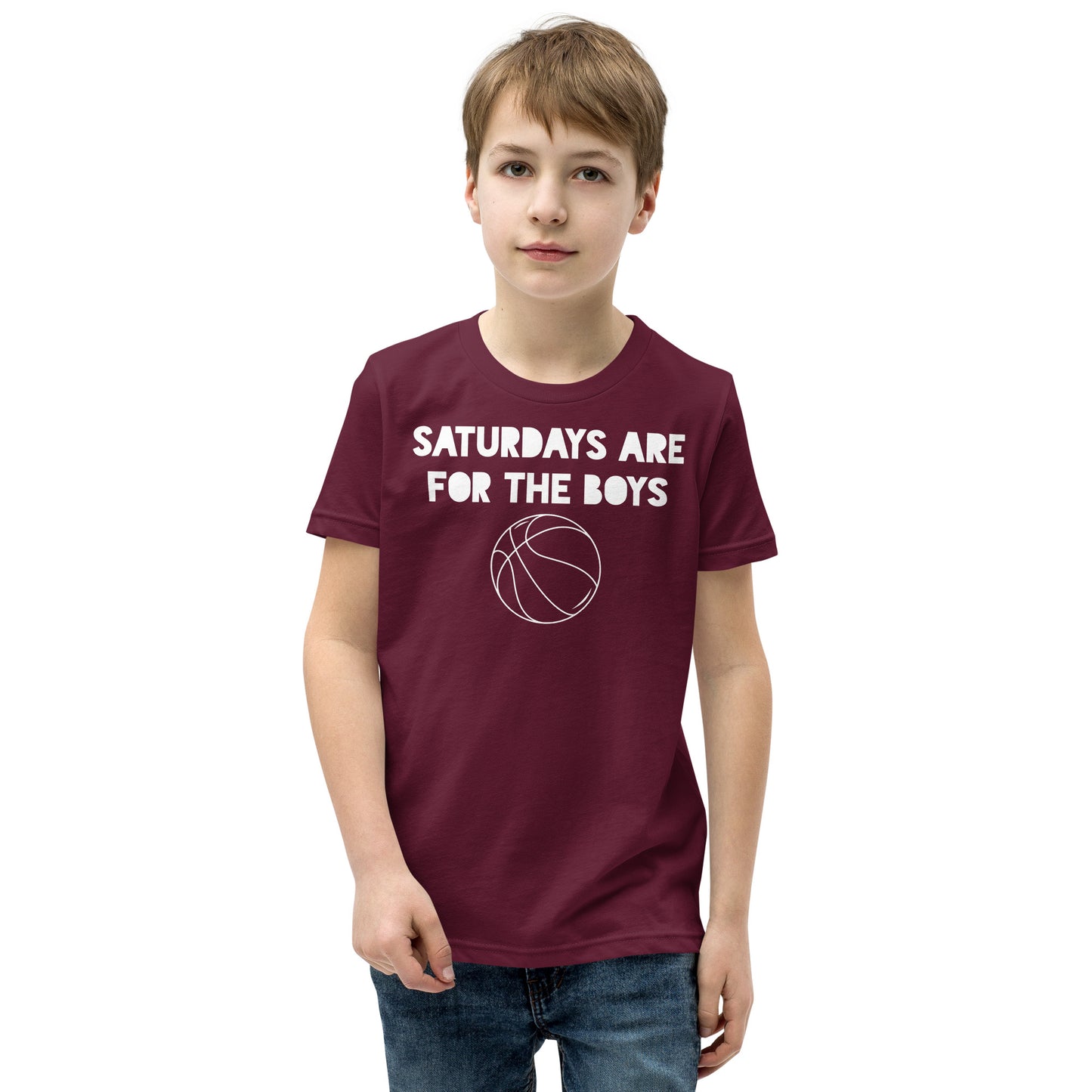 Saturdays Are For The Boys - Basketball Tee - Youth Short Sleeve T-Shirt