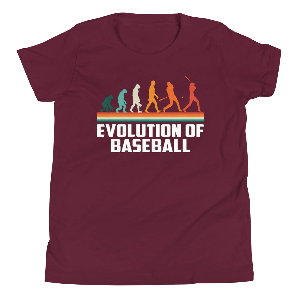 The Evolution Of Baseball - Youth Short Sleeve T-Shirt