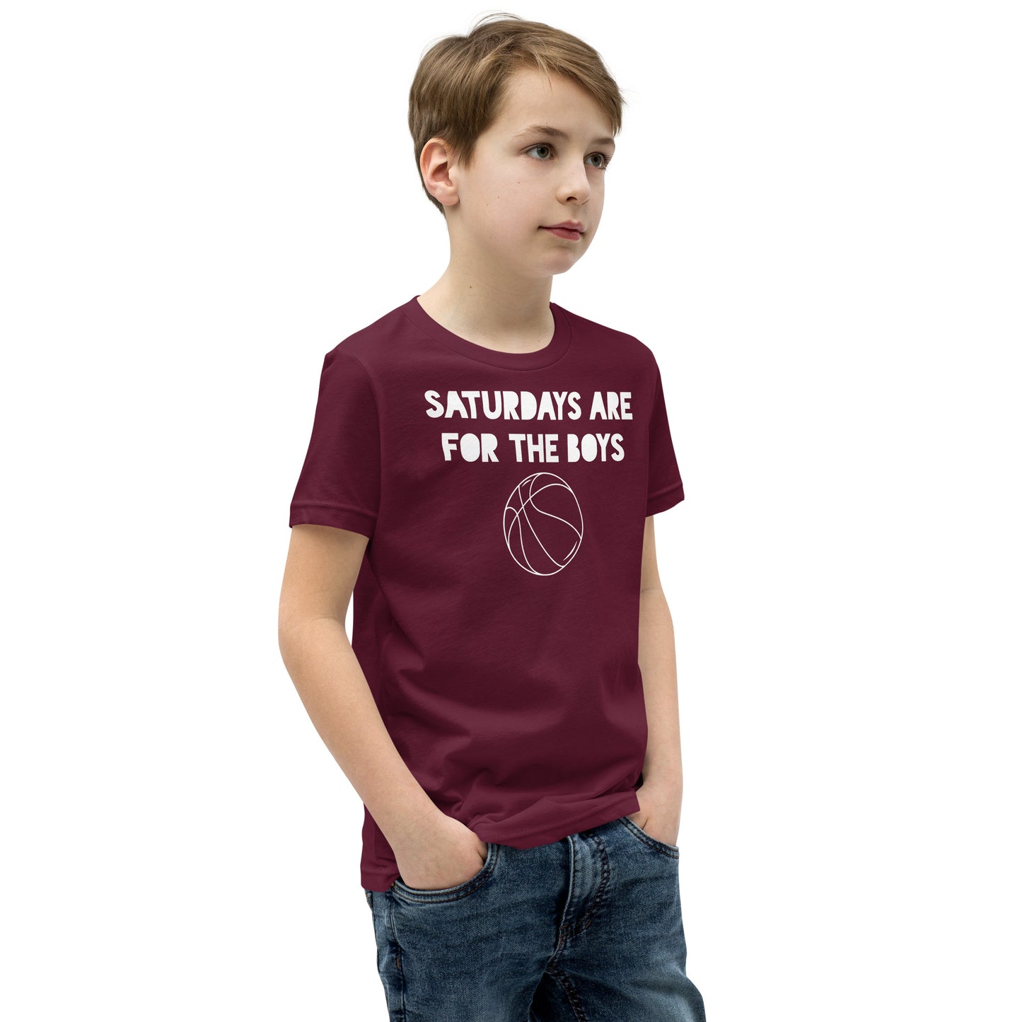 Saturdays Are For The Boys - Basketball Tee - Youth Short Sleeve T-Shirt