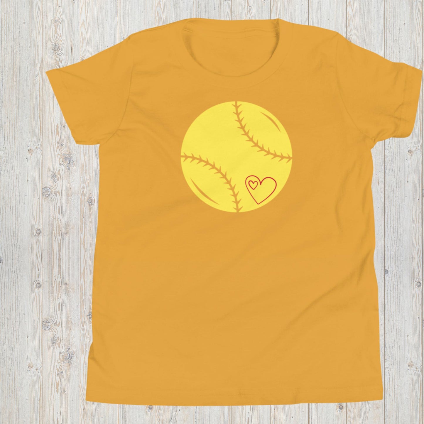 Love Softball - Girls Softball Tee - Girls Short Sleeve T-Shirt