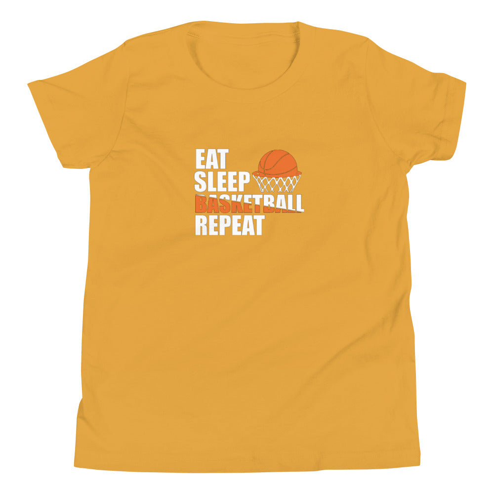 Eat Sleep Basketball Repeat - Youth Short Sleeve T-Shirt