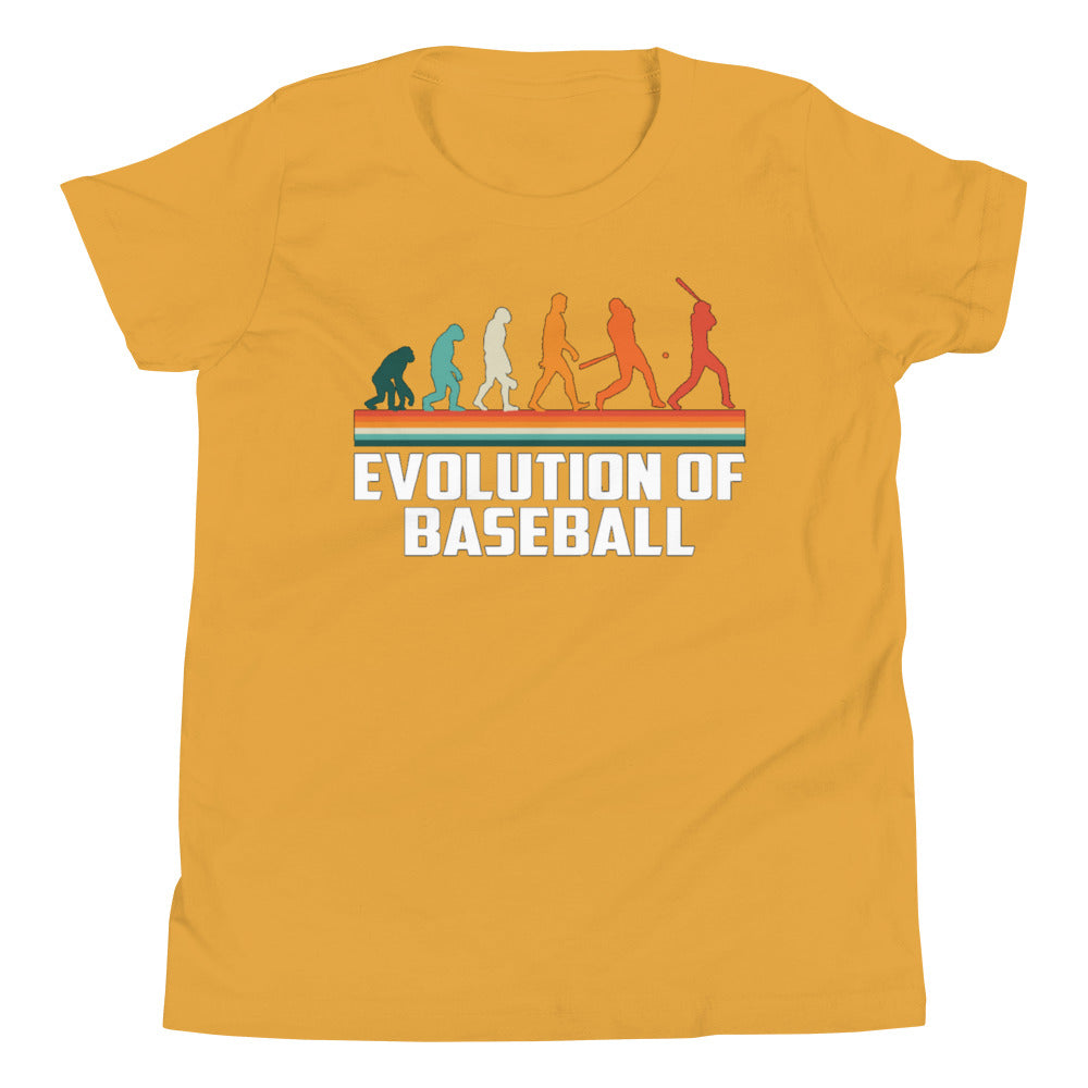 The Evolution Of Baseball - Youth Short Sleeve T-Shirt