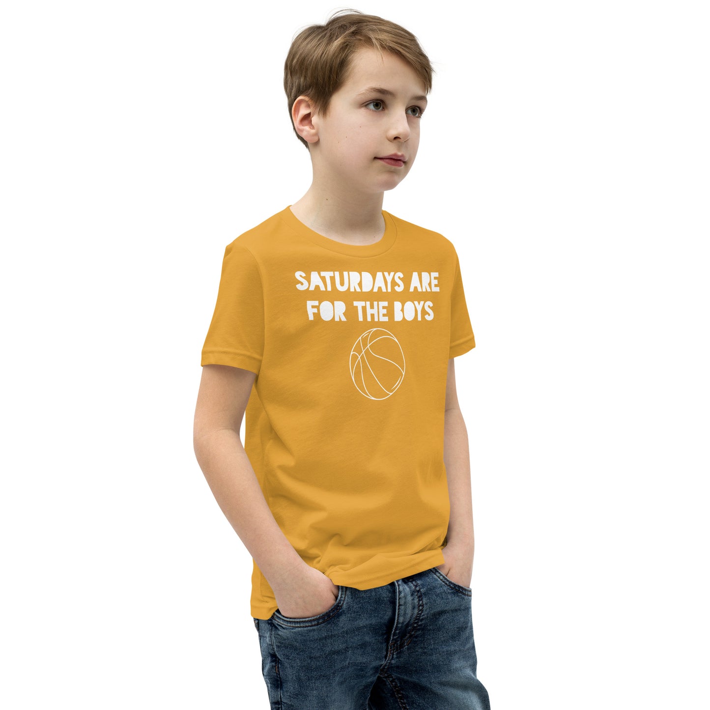 Saturdays Are For The Boys - Basketball Tee - Youth Short Sleeve T-Shirt