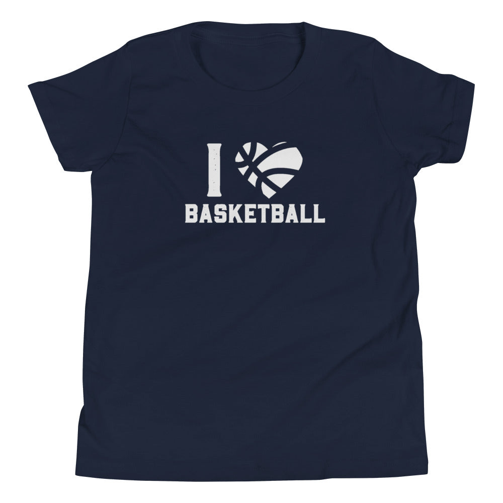 I Love Basketball Tee - Youth Short Sleeve T-Shirt