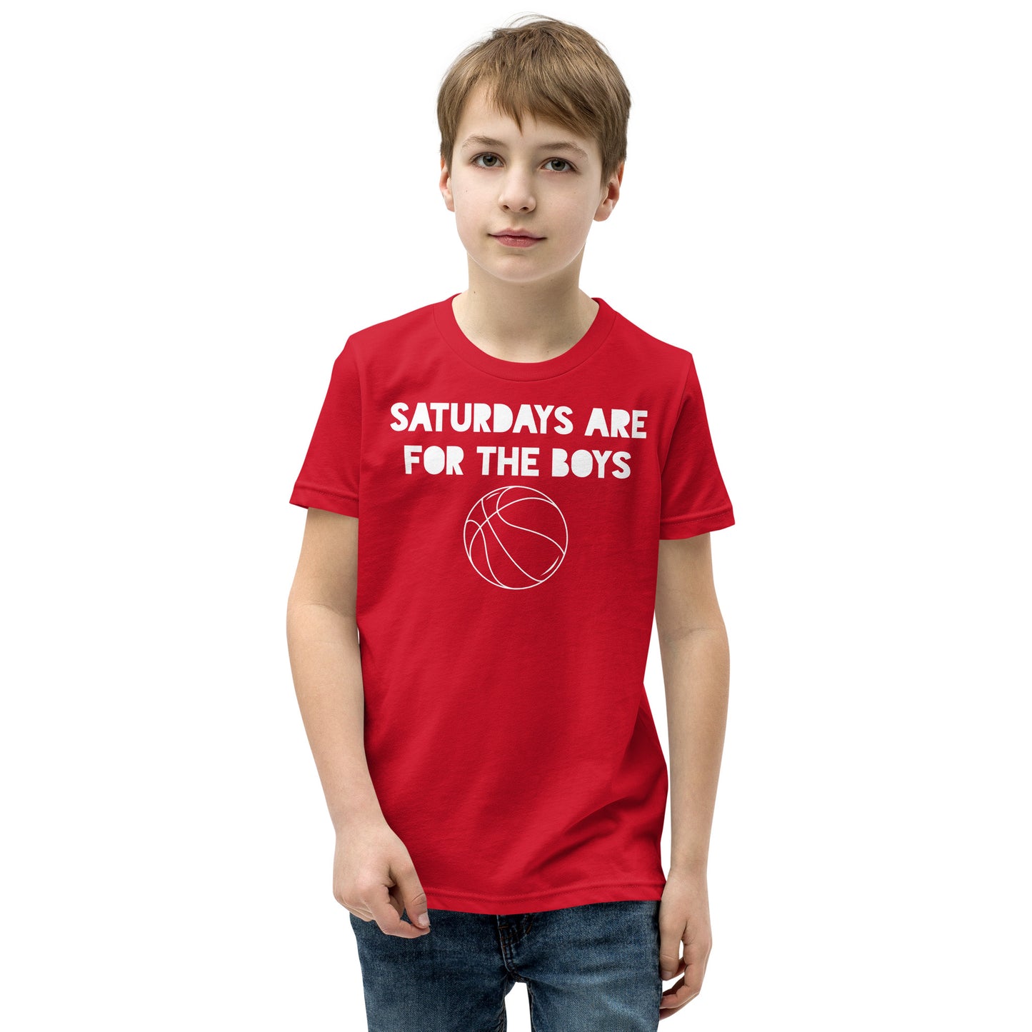 Saturdays Are For The Boys - Basketball Tee - Youth Short Sleeve T-Shirt