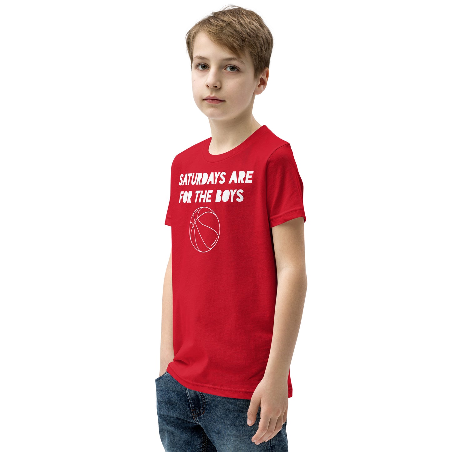 Saturdays Are For The Boys - Basketball Tee - Youth Short Sleeve T-Shirt