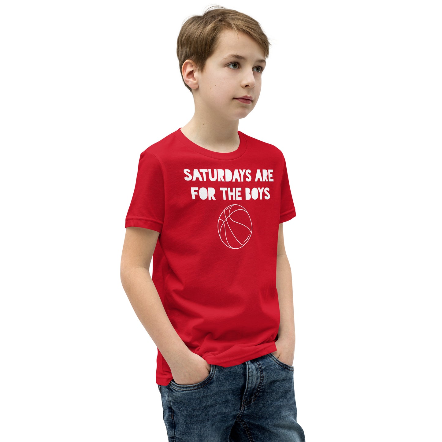 Saturdays Are For The Boys - Basketball Tee - Youth Short Sleeve T-Shirt