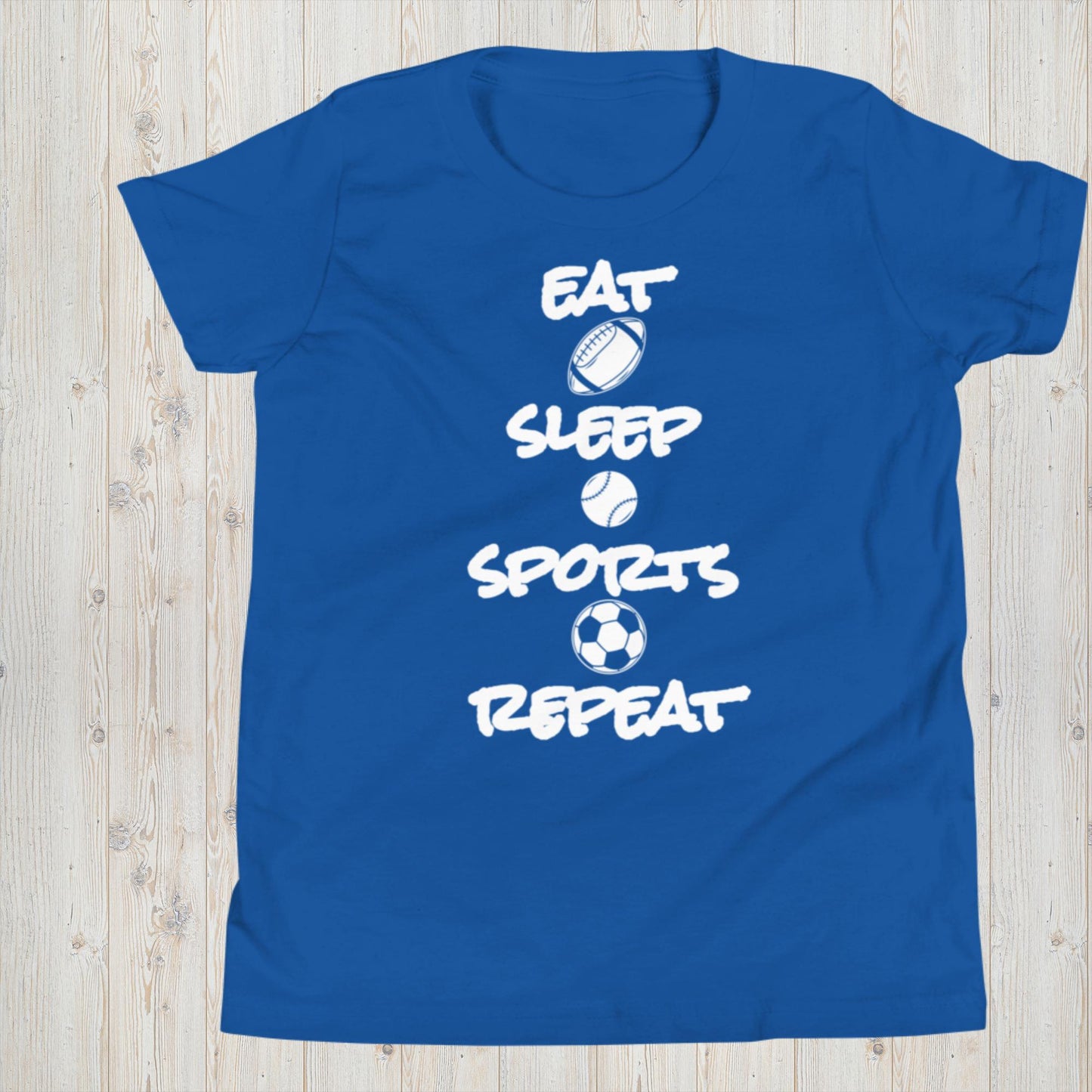 Eat Sleep Sports Repeat - Youth Short Sleeve T-Shirt