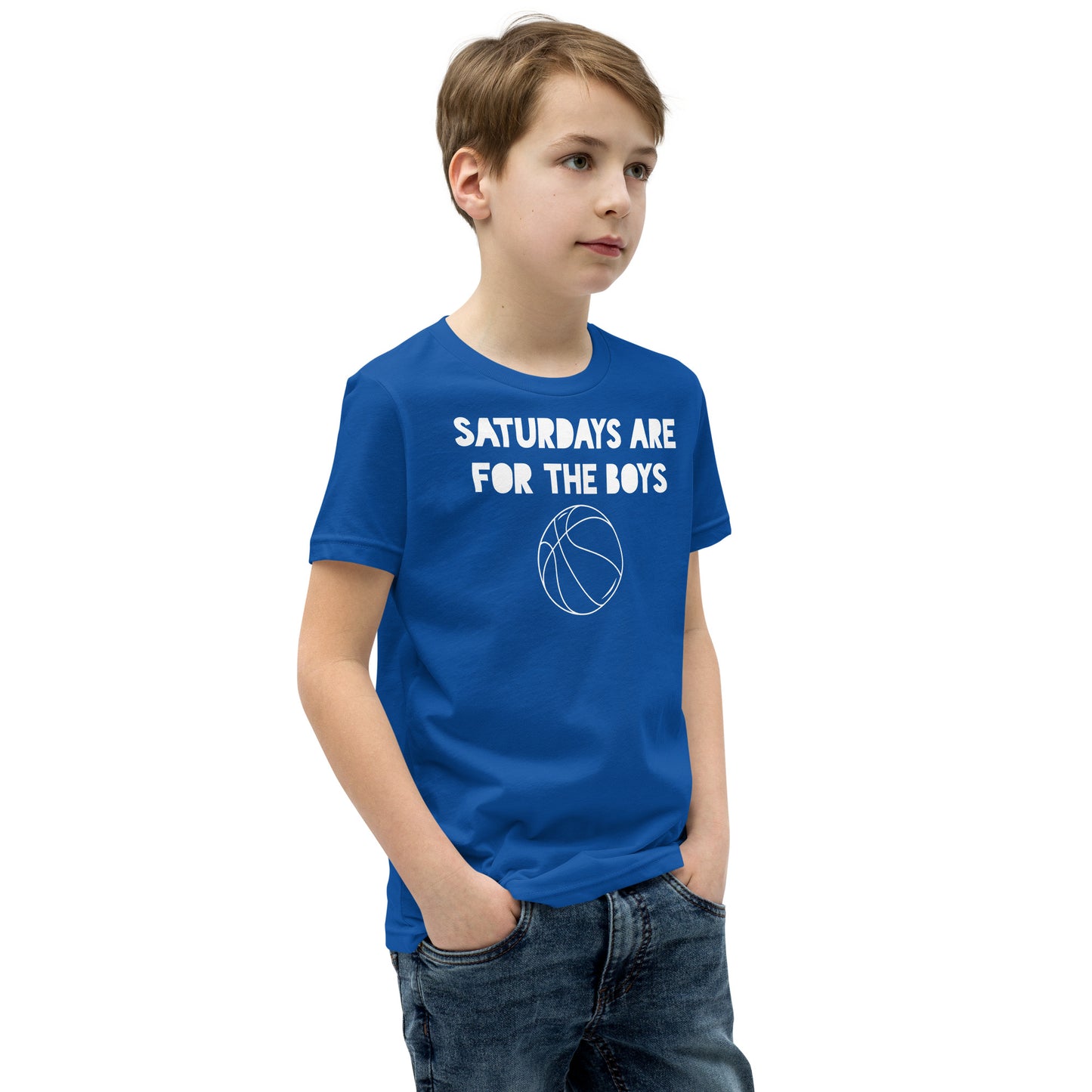 Saturdays Are For The Boys - Basketball Tee - Youth Short Sleeve T-Shirt